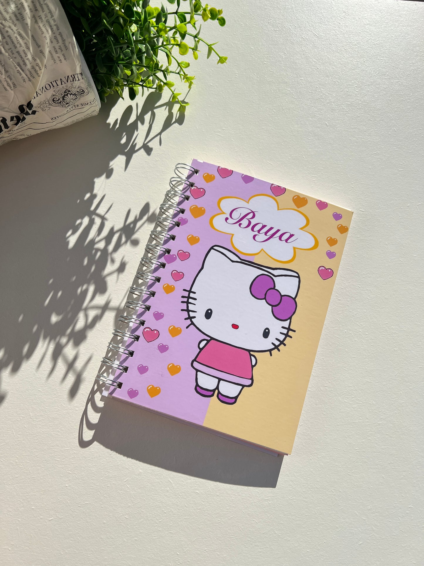 Carnet de notes kitty personnalisé