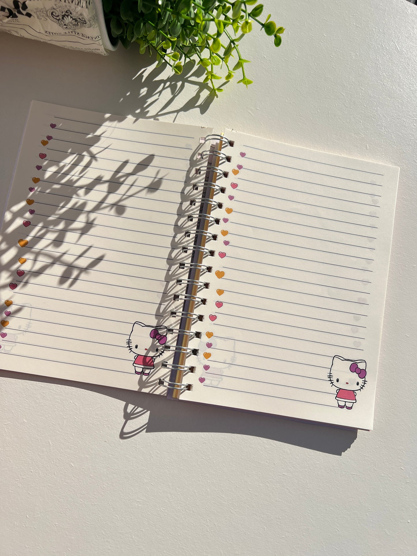 Carnet de notes kitty personnalisé