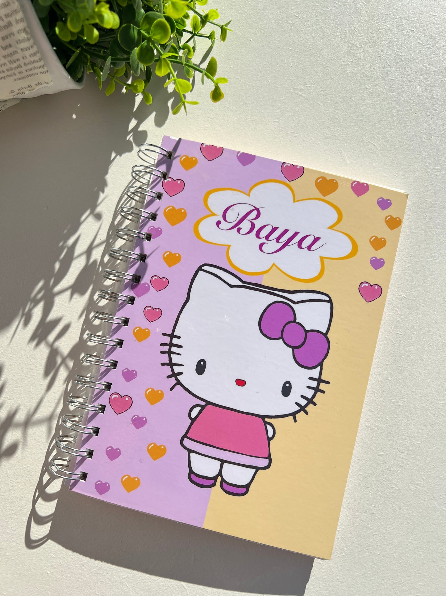 Carnet de notes kitty personnalisé