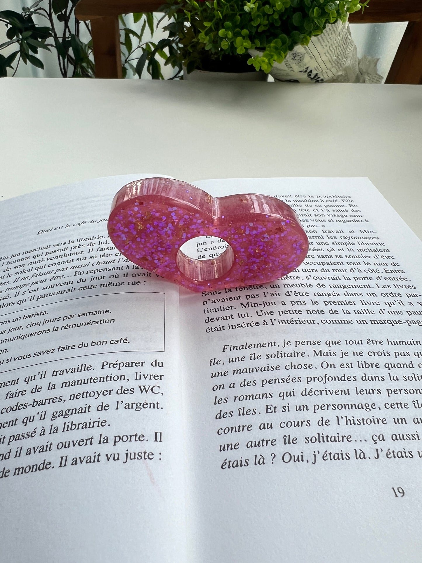 Bague de lecture forme coeur