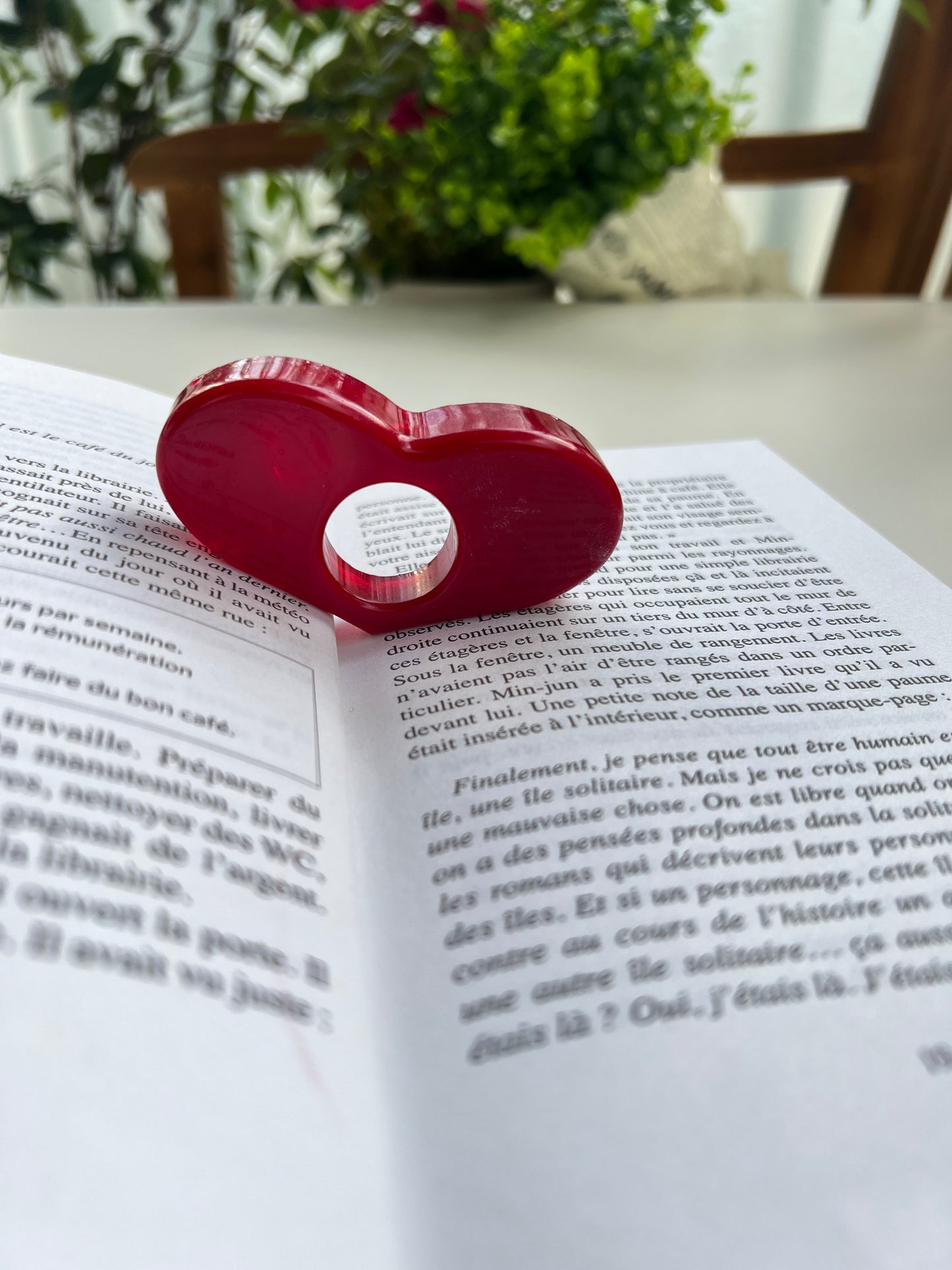 Bague de lecture forme coeur