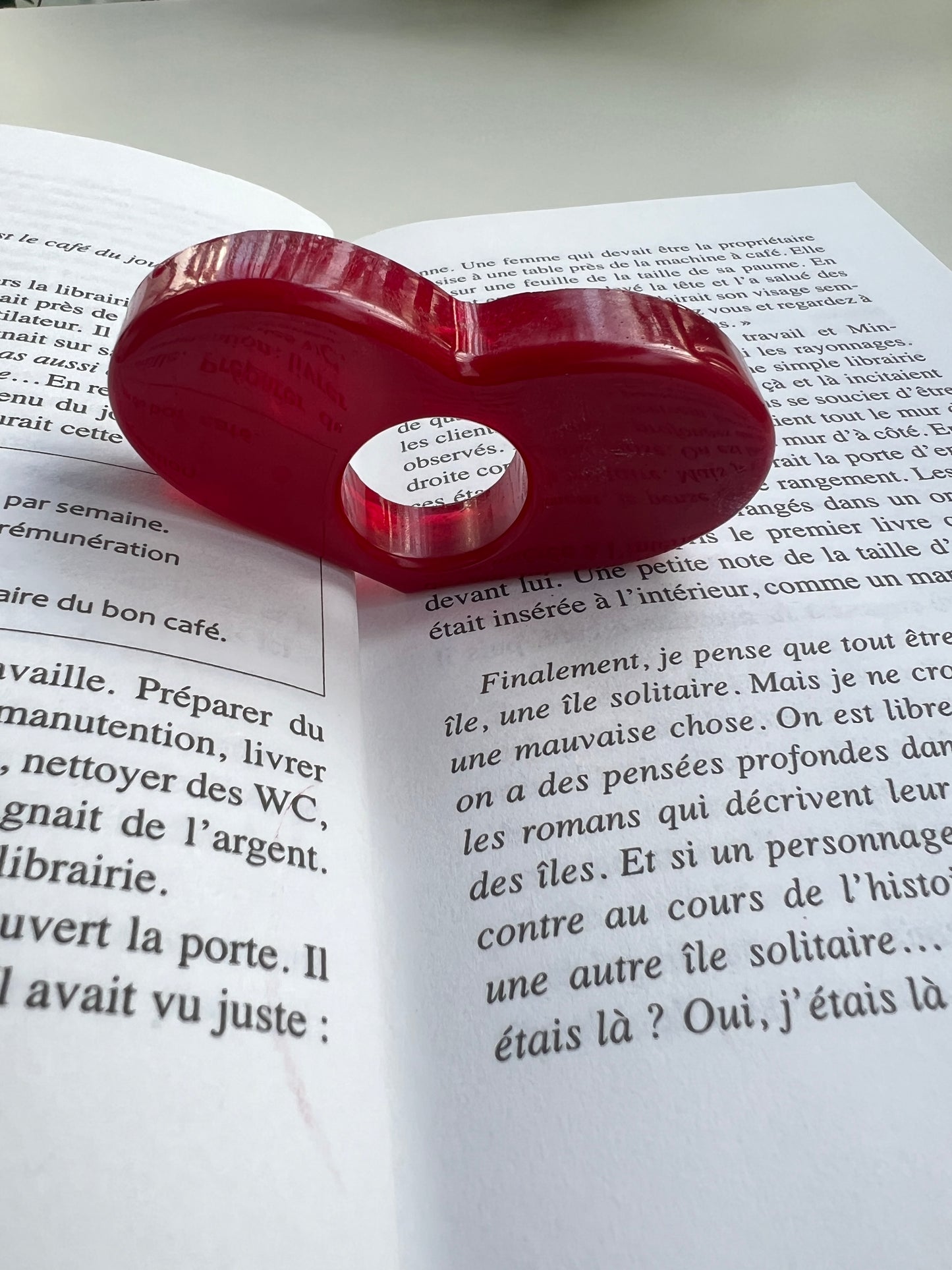 Bague de lecture forme coeur