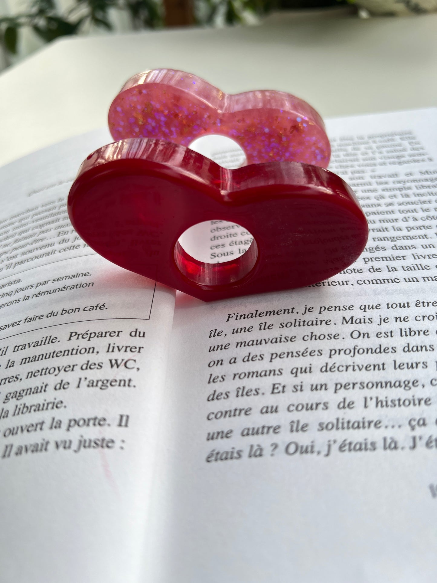 Bague de lecture forme coeur