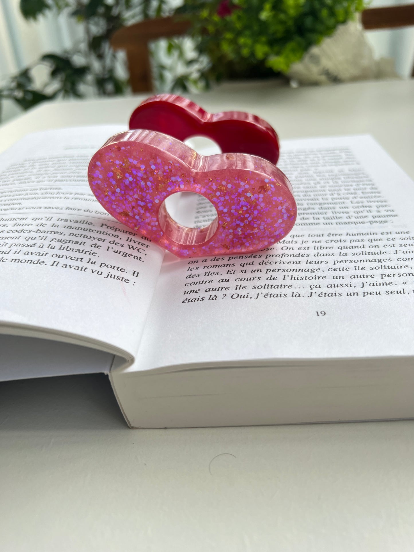 Bague de lecture forme coeur