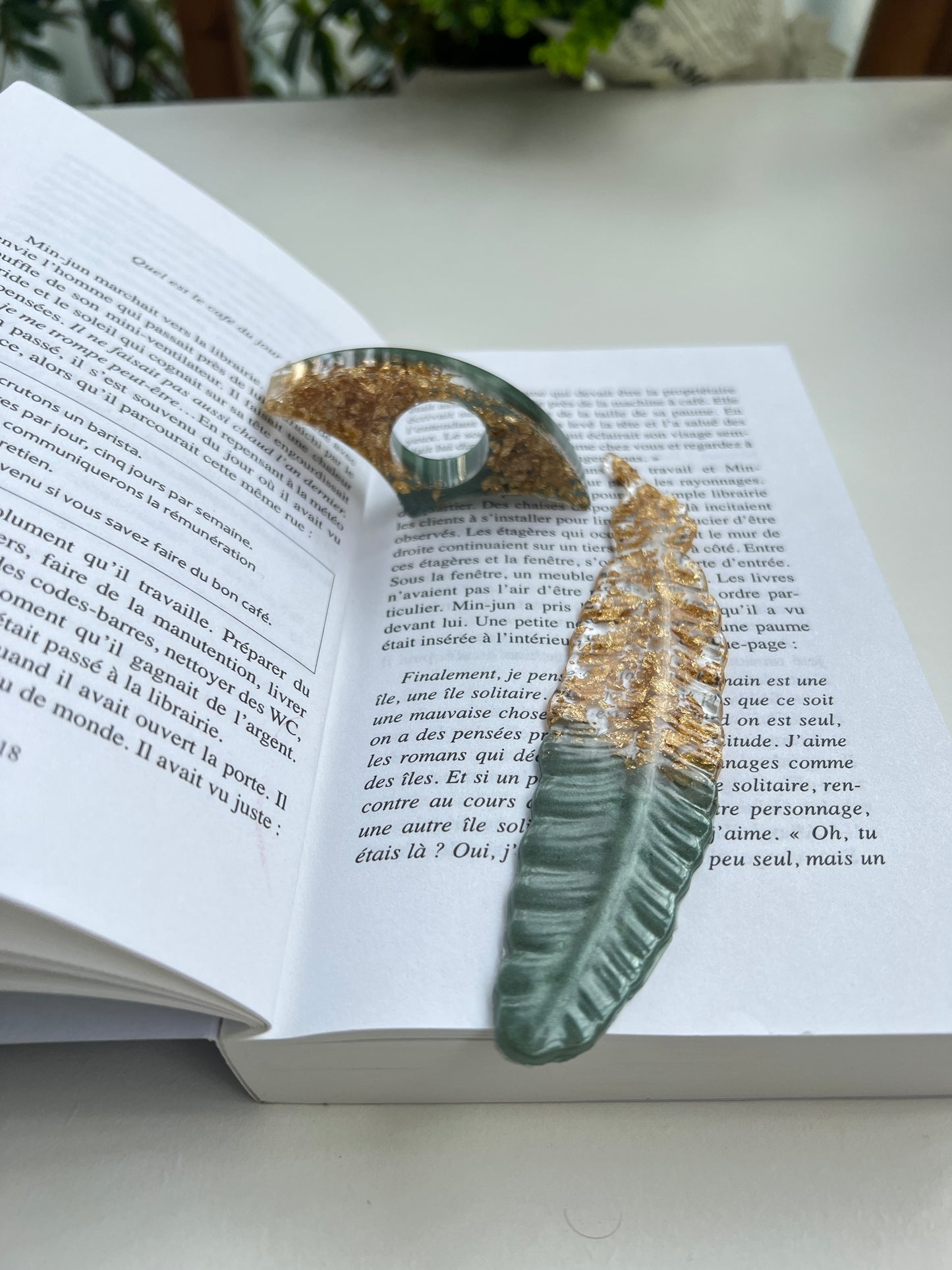 Ensemble marque page et bague de lecture
