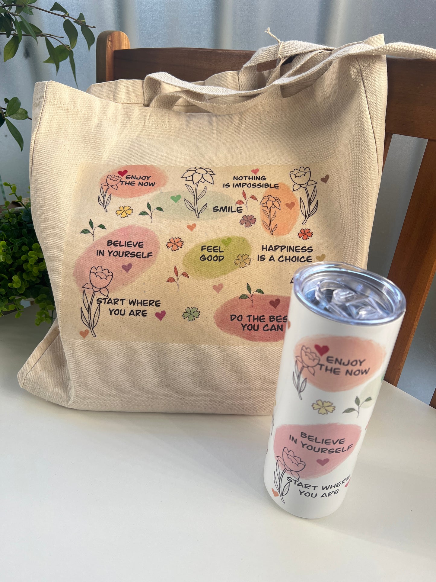 Tote bag positive vibes