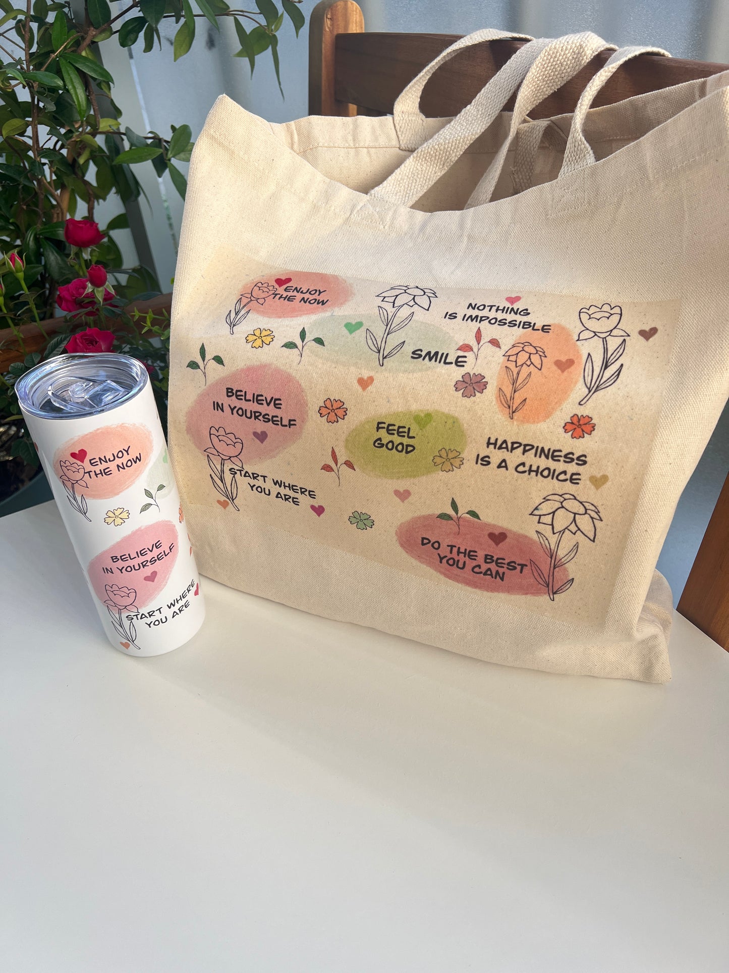 Tote bag positive vibes