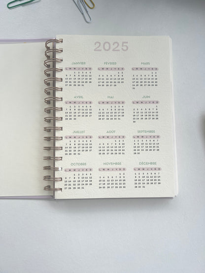 Planner 2025 et stylo motif lavande
