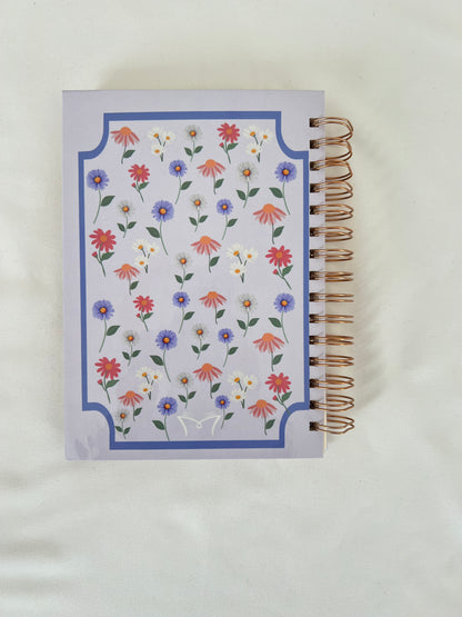 Carnet de notes motif fleurs de printemps